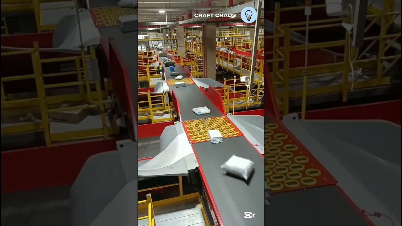 The process of parcel steerable wheel sorting line