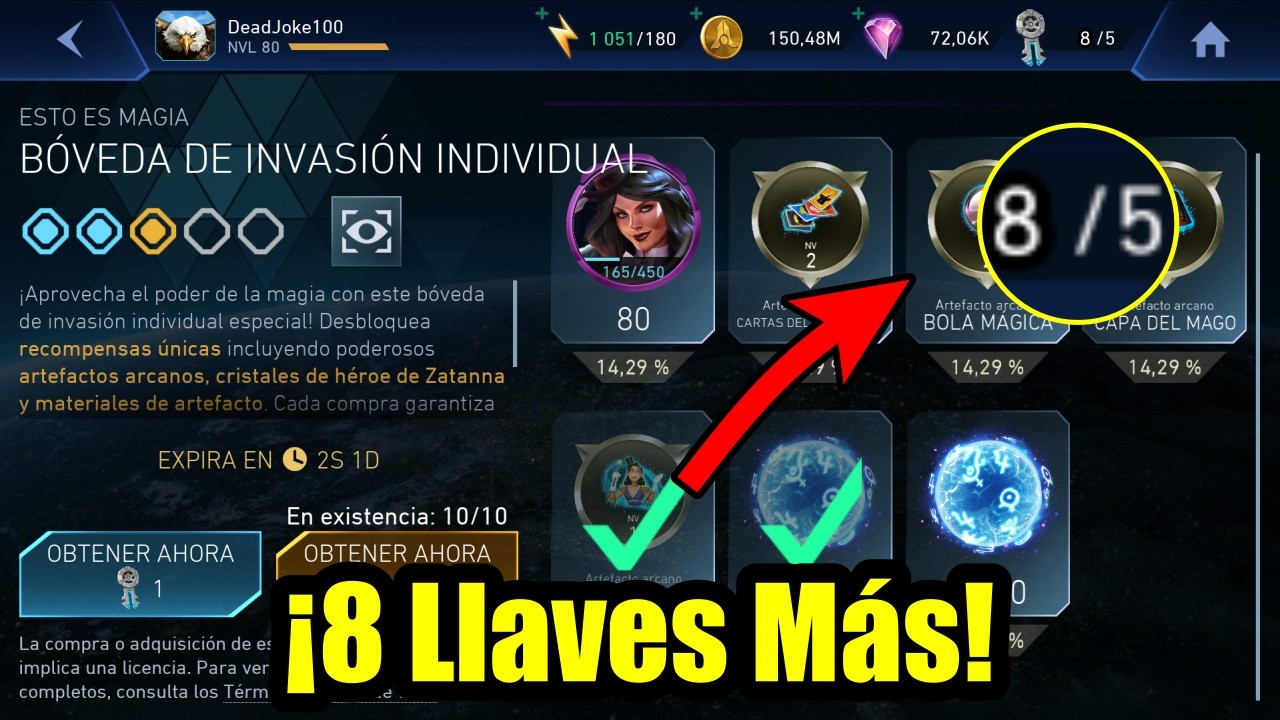 ¡¿Me Saldrá el Cristal del Alma?! ¡8 llaves más en la Bóveda de Zatanna! | Injustice 2 Mobile