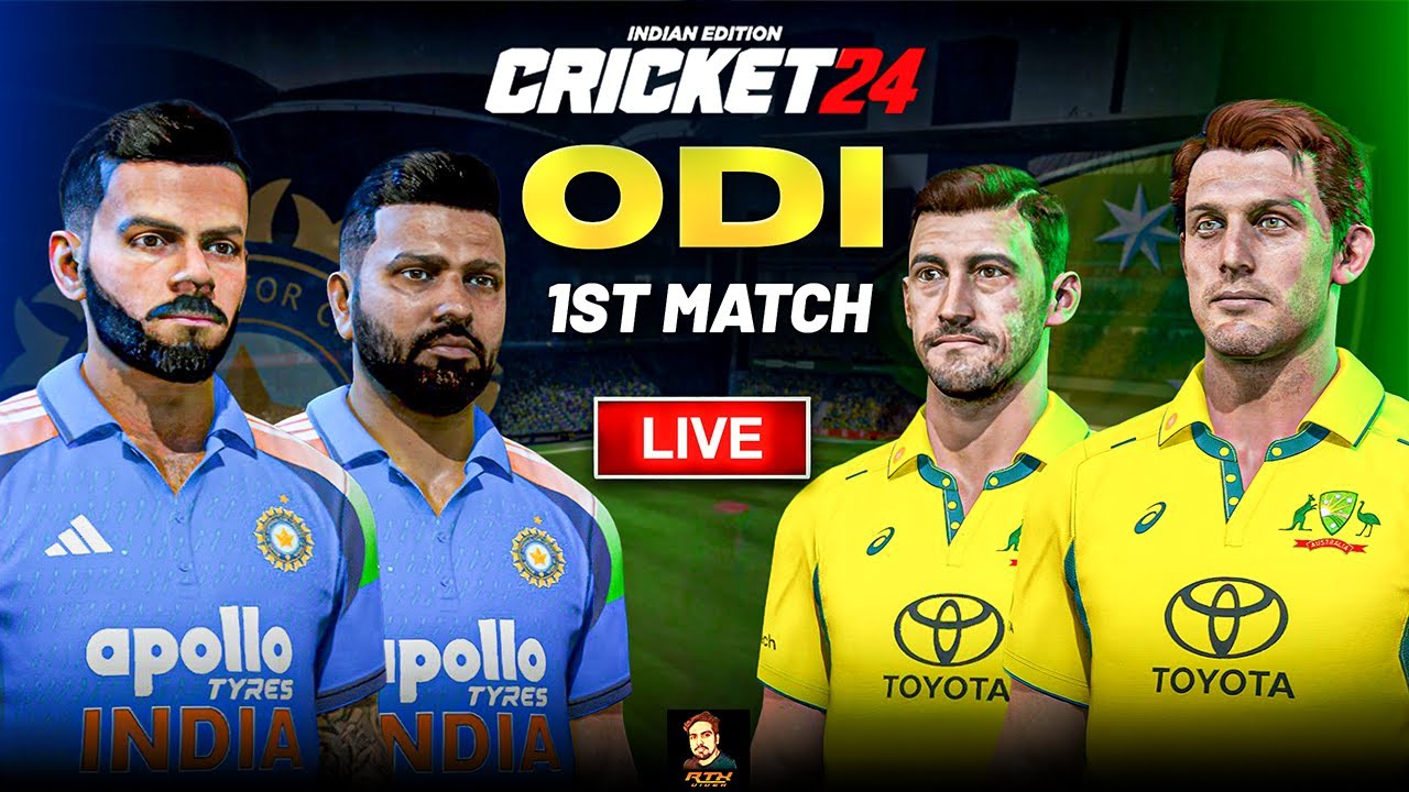 India Tour Of Australia 2025 | India vs Australia 1st ODI Match | Cricket 24 Live | RtxVivek