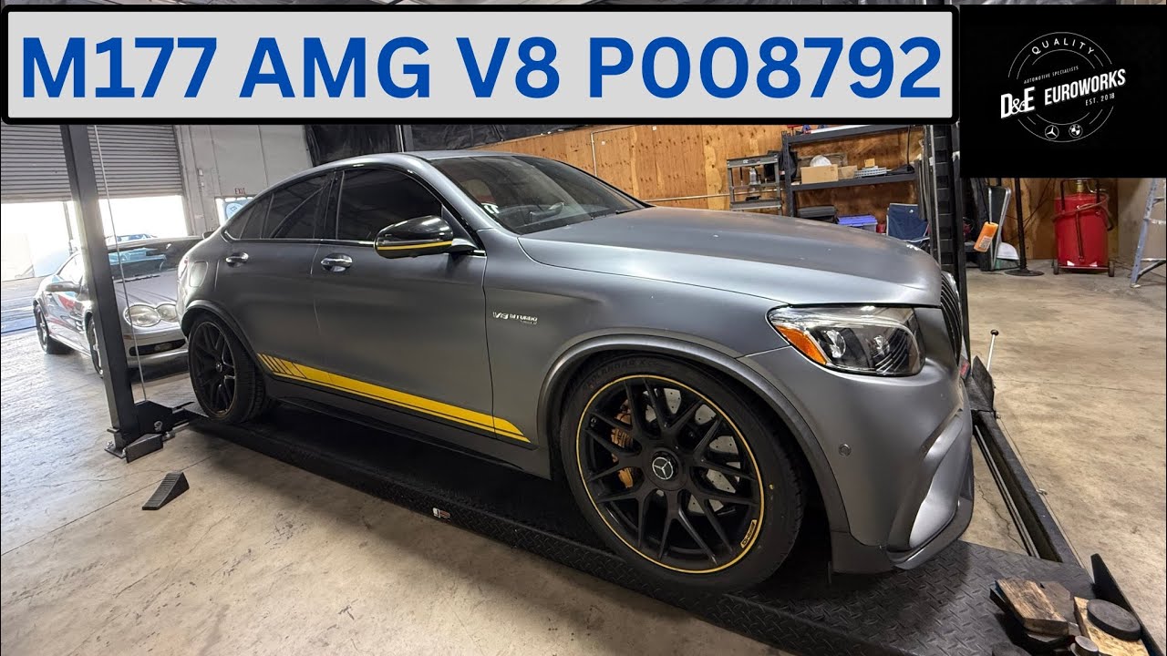 2019 Mercedes-Benz GLC63s M177 misfires, code P008792 Fuel Pressure. C63 E63 S63 GLE63 repair fix. 