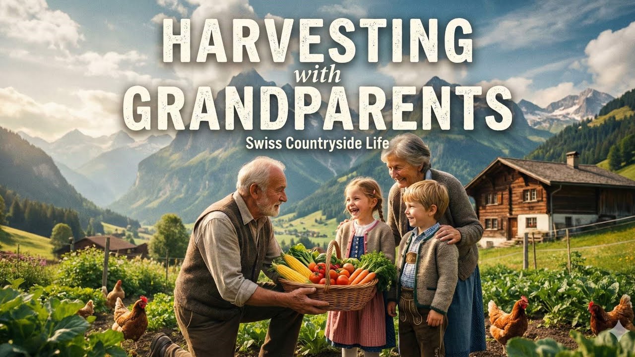 Harvesting Fruits & Vegetables Visiting Grandparents & Raising Poultry | Beautiful Countryside Life