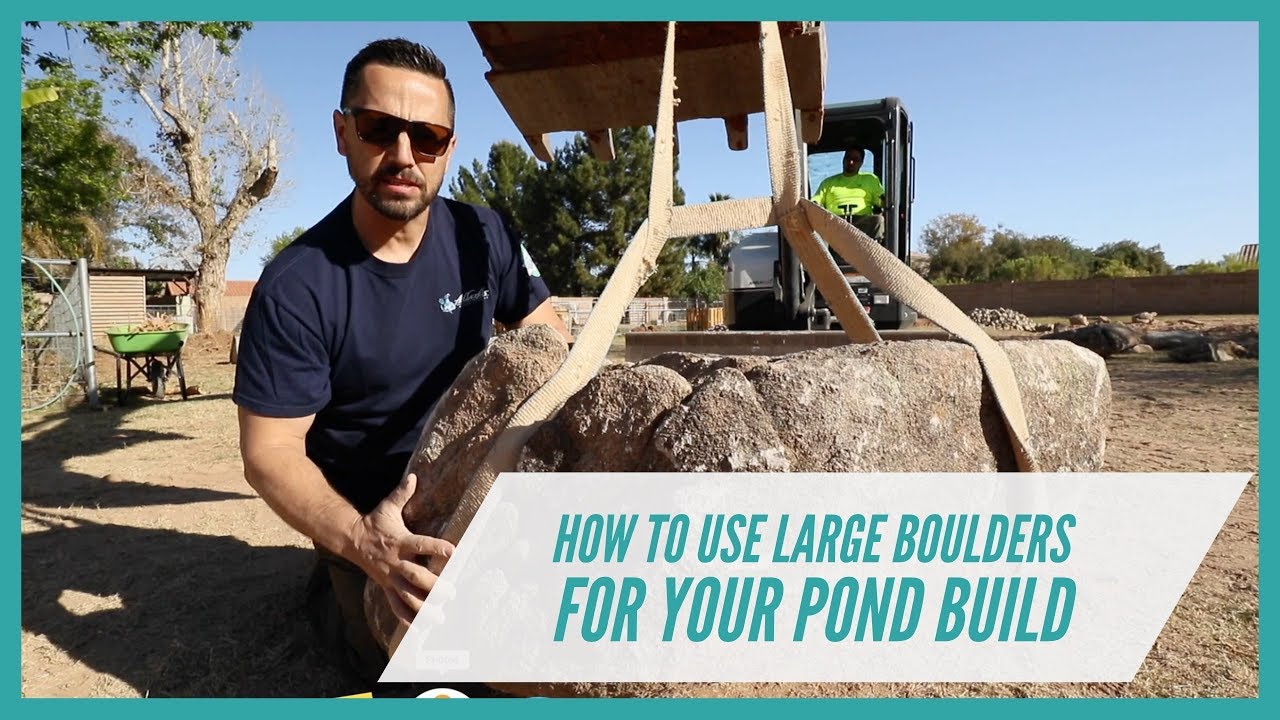 How To Move Large Boulders Into Your Pond Build - YAWA 003
