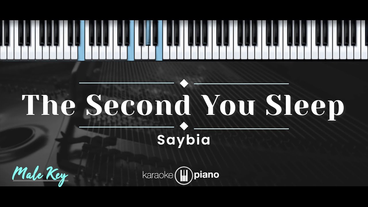 The Second You Sleep – Saybia (KARAOKE PIANO - MALE KEY)