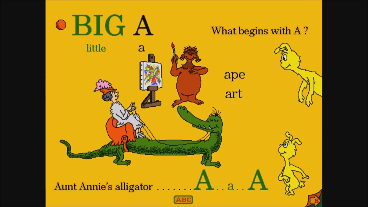Living Books: Dr. Seuss's ABC - Letter A (Walkthrough/Gameplay)