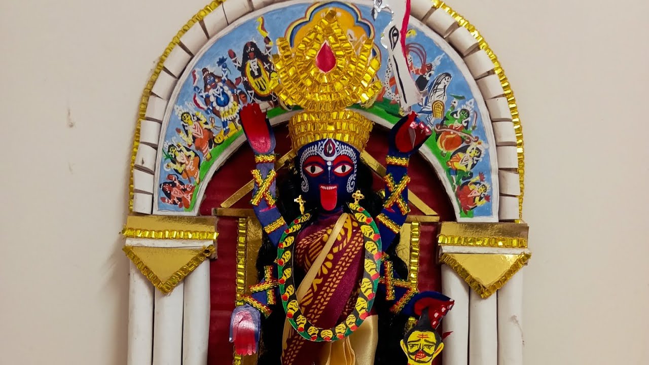 Maa kaali murti making in 10 mins💖|Maa kaali small idol|Naveenartsvlog| माँ कालि मूर्ति 10 min में 😍