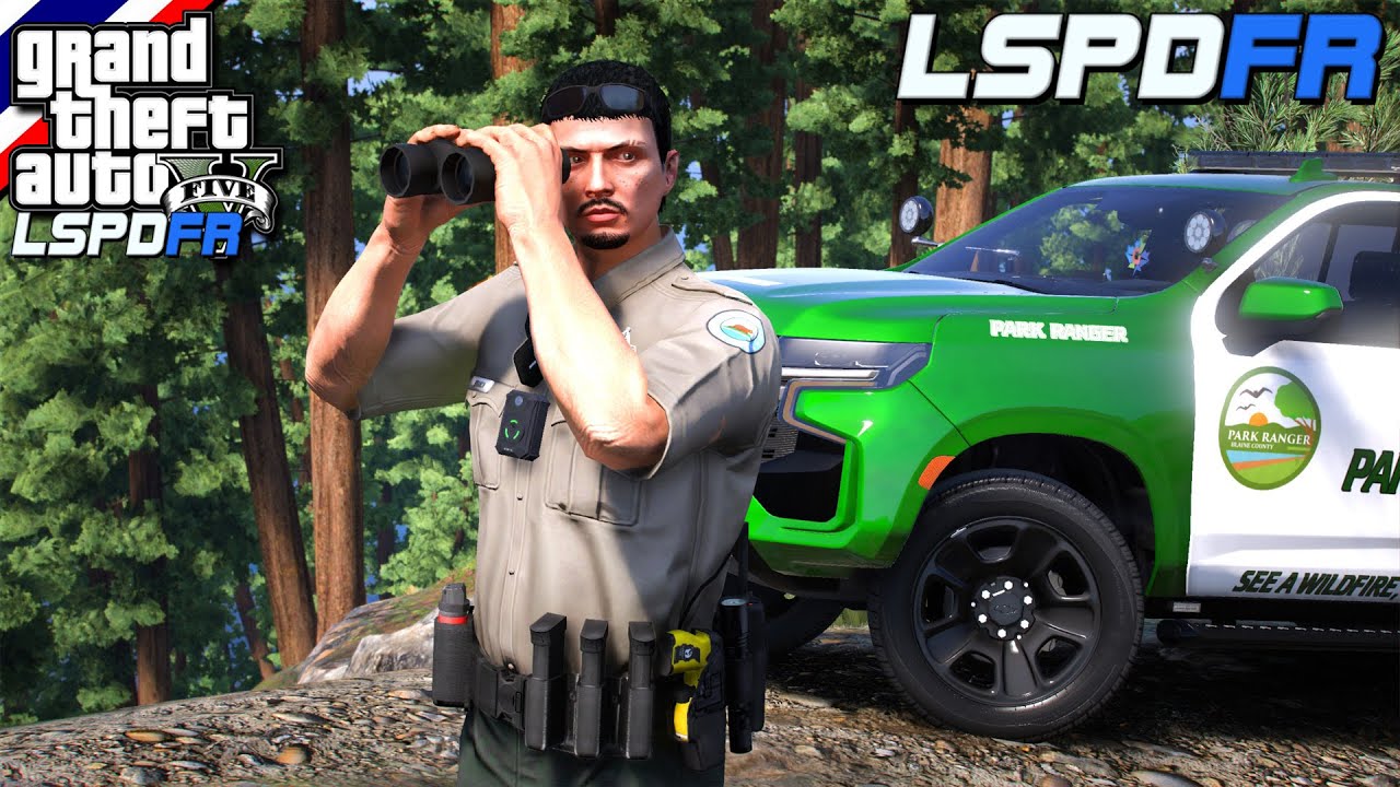 GTA V - LSPDFR มาเป็นตำรวจในเกม GTA V ตำรวจป่าไม้ ช่วยเหลือนักท่องเที่ยว โดนเสือกัด #394