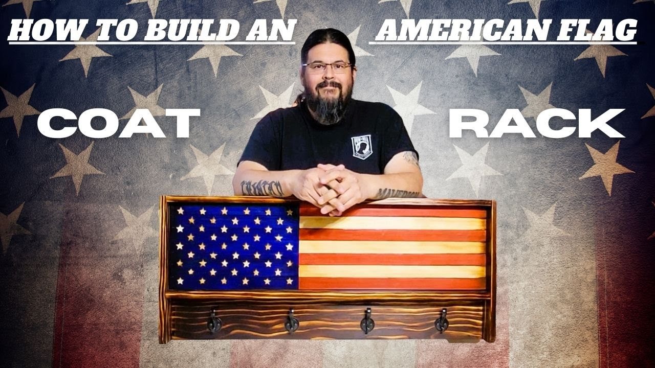 Как сделать вешалку для одежды в виде американского флага — простой проект по обработке дерева св...