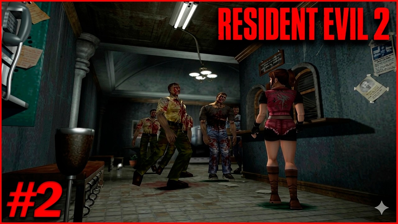 RESIDENT EVIL 2 (PS1) #2 - Puzzles e manivelas. #games #residentevil #gameplay