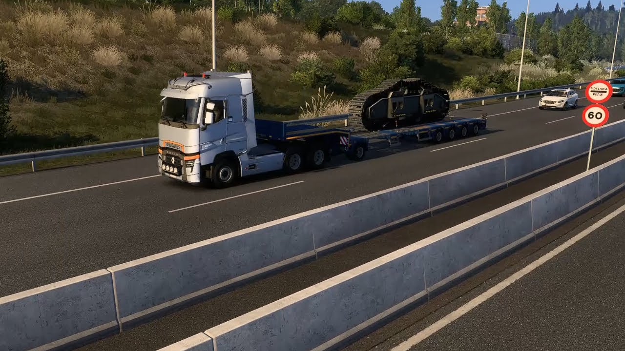 Driving an Army Tank Wheel in Euro Truck Simulator 2 | ETS2 Realistic Military Mod Gameplay