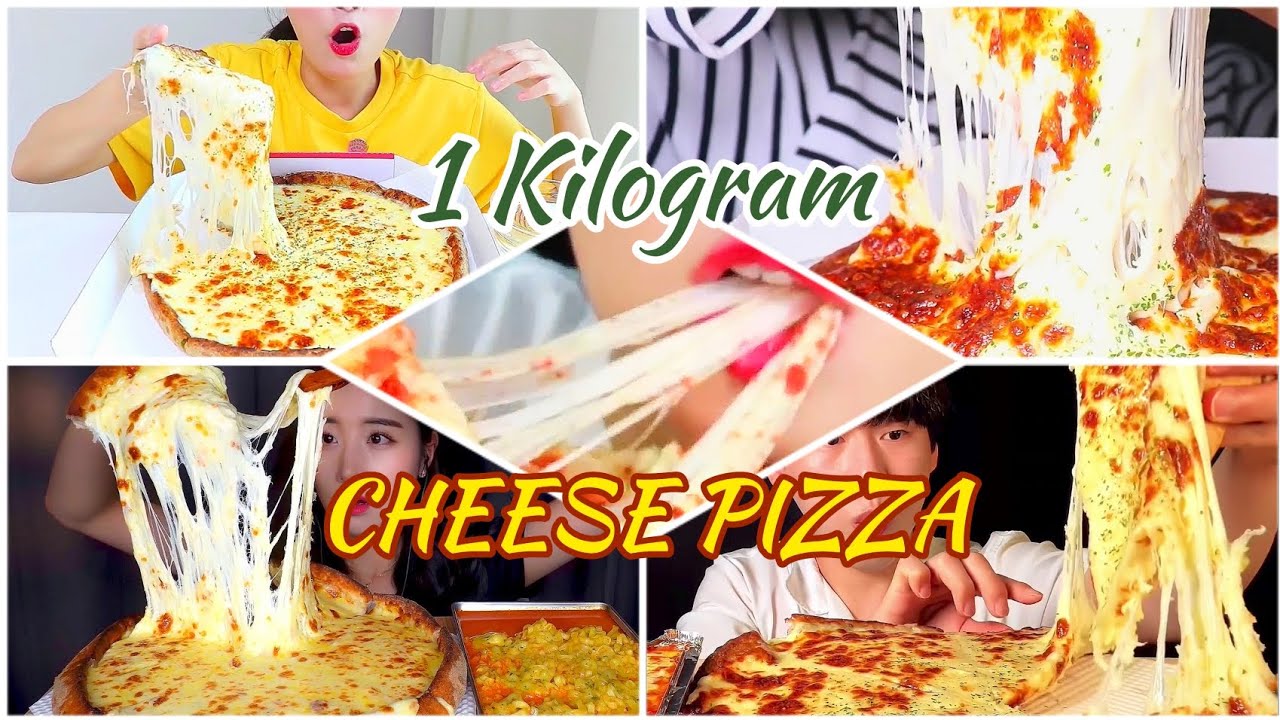1 KILOGRAM EXTRA CHEESE PIZZA MUKBANG ASMR COMPILATION