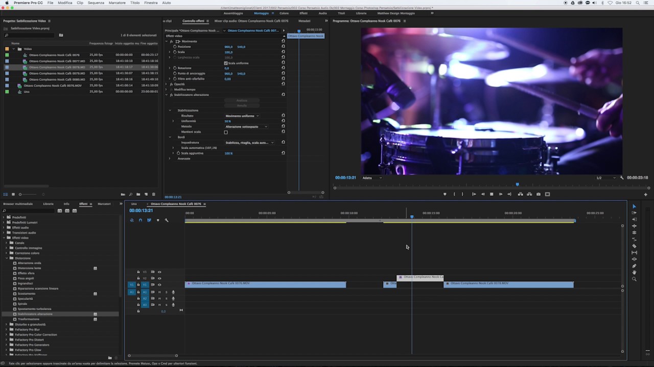 Premiere Pro | Stabilizzazione Video