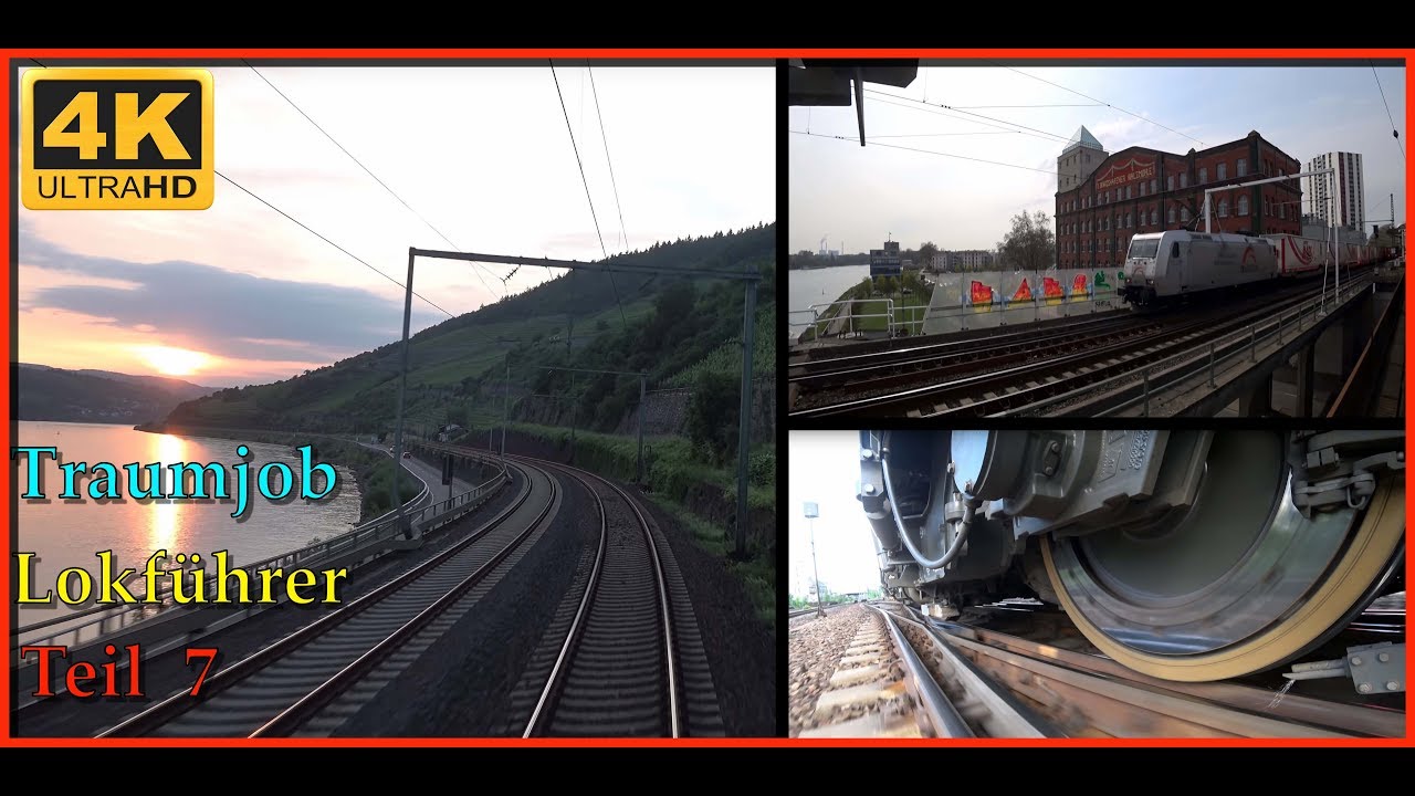 【4K】Beruf Lokführer Cargo Teil 7 . Triebfahrzeugführer bei der Arbeit. Машинист в Германии