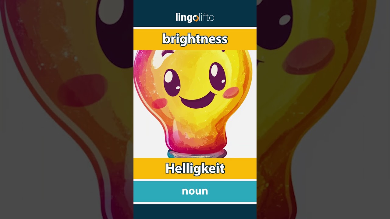 🇬🇧🇩🇪 brightness - Helligkeit : learn English : Lernen wir Englisch : vocabulary builder