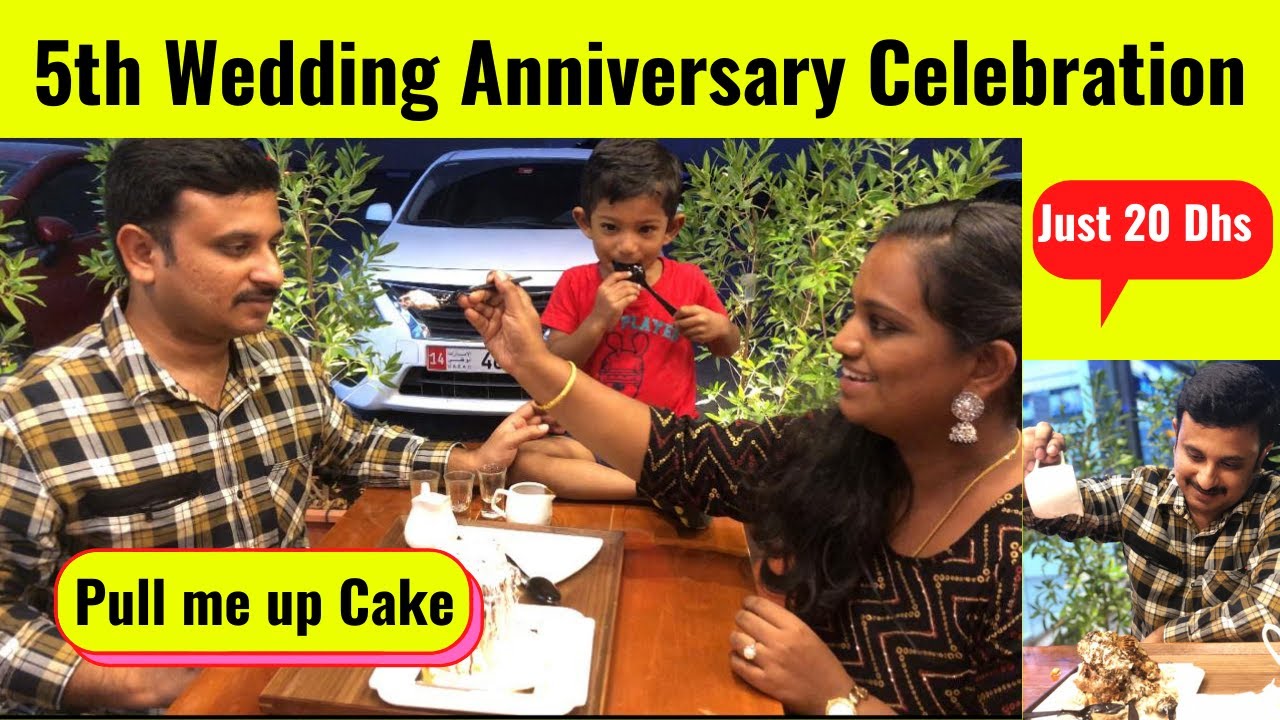 5th year Wedding Anniversary Celebration | Pull me up cake | Just 20 Dhs