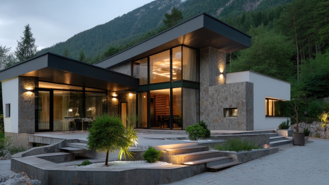 Роскошные современные шале | Потрясающие проекты горных домов на живописных склонах