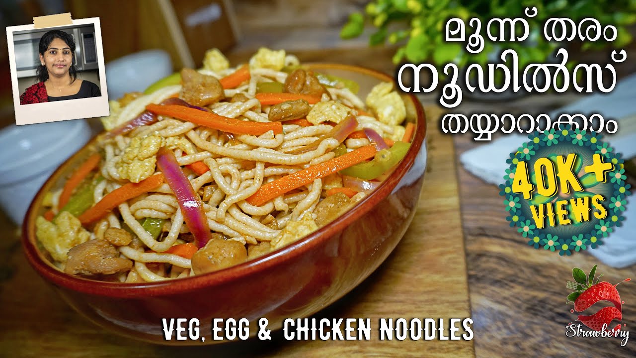 Homemade Noodles From Scratch | Noodles Recipe Malayalam | Wheat Noodles at Home | Chicken Noodles