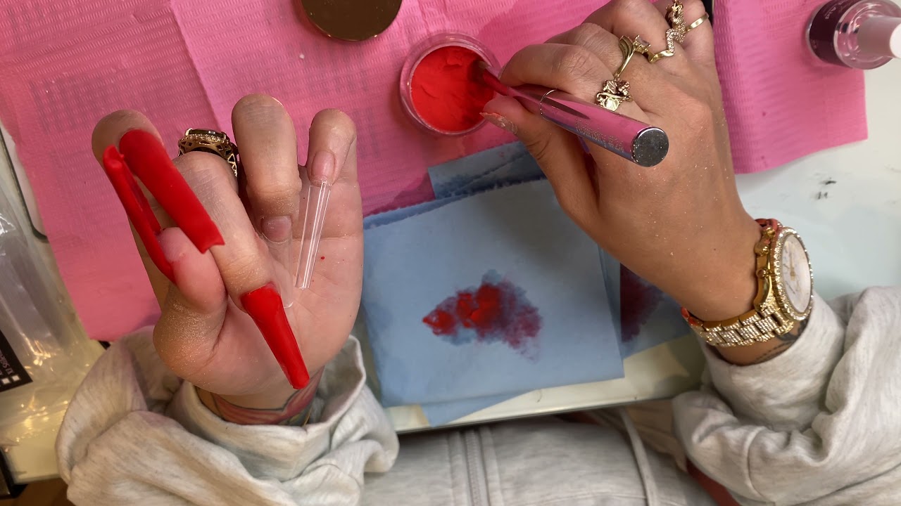 Zulay Does Extra Long Red Nails  💅🏼