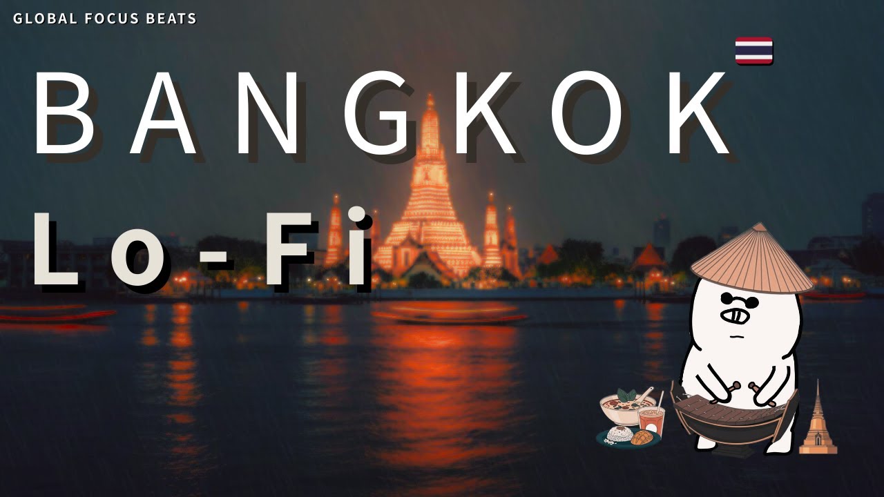 Minimal Lofi: Bangkok Night Rain | Deep Work & Study Music (2Hour+)