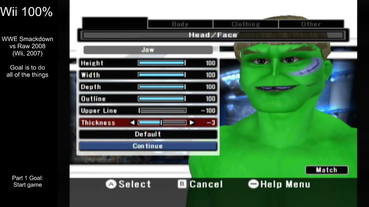 Wii 100% - WWE Smackdown Vs Raw 2008 100% (Wii, 2007) - Part 1