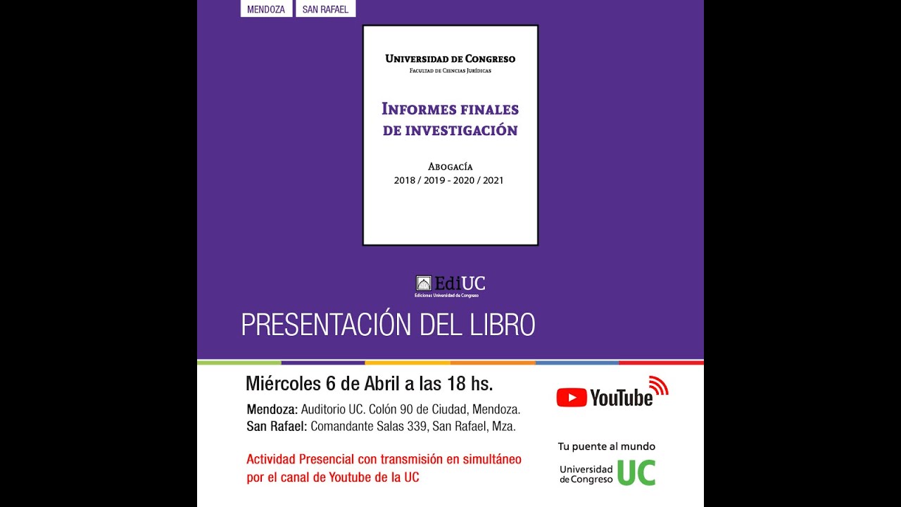 Informes Finales de Investigación - Presentación Libro - UCongreso