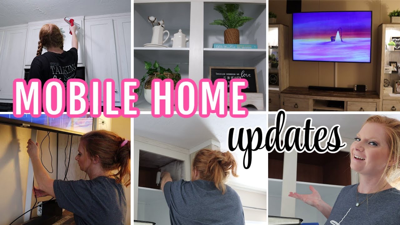 MOBILE HOME UPDATES | NEW KITCHEN DECOR | FARMHOUSE STYLE | MOBILE HOME TRANSFORMATION