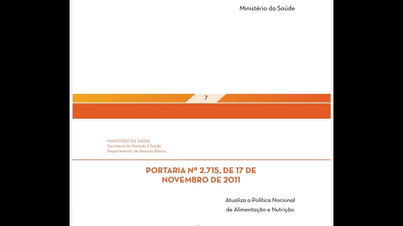 Política Nacional de Alimentação e Nutrição - PNAN