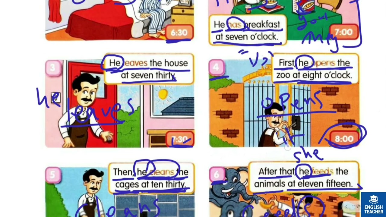 انكليزي الصف الخامس الابتدائي صفحة 24  و 25 unit 2 lesson 2 me Hadi's day 