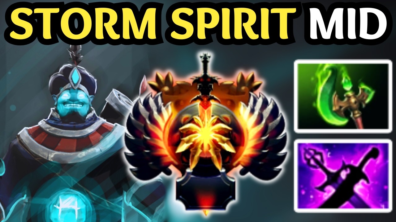 🔥 IMMORTAL STORM SPIRIT MID — UNSTOPPABLE MOBILITY BUILD | DOTA 2 🔥