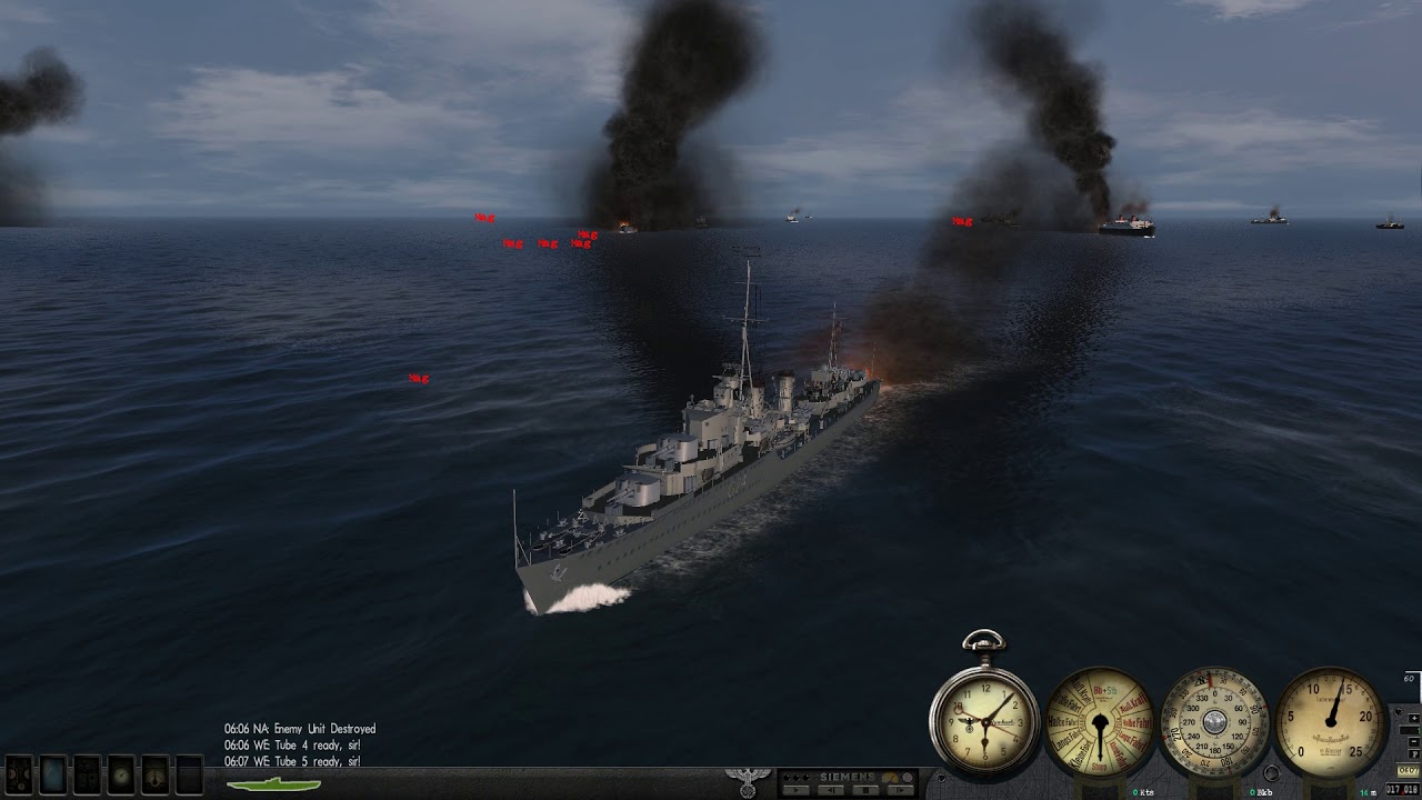 Sinking Large convoy in Wac5.0 2017 edition