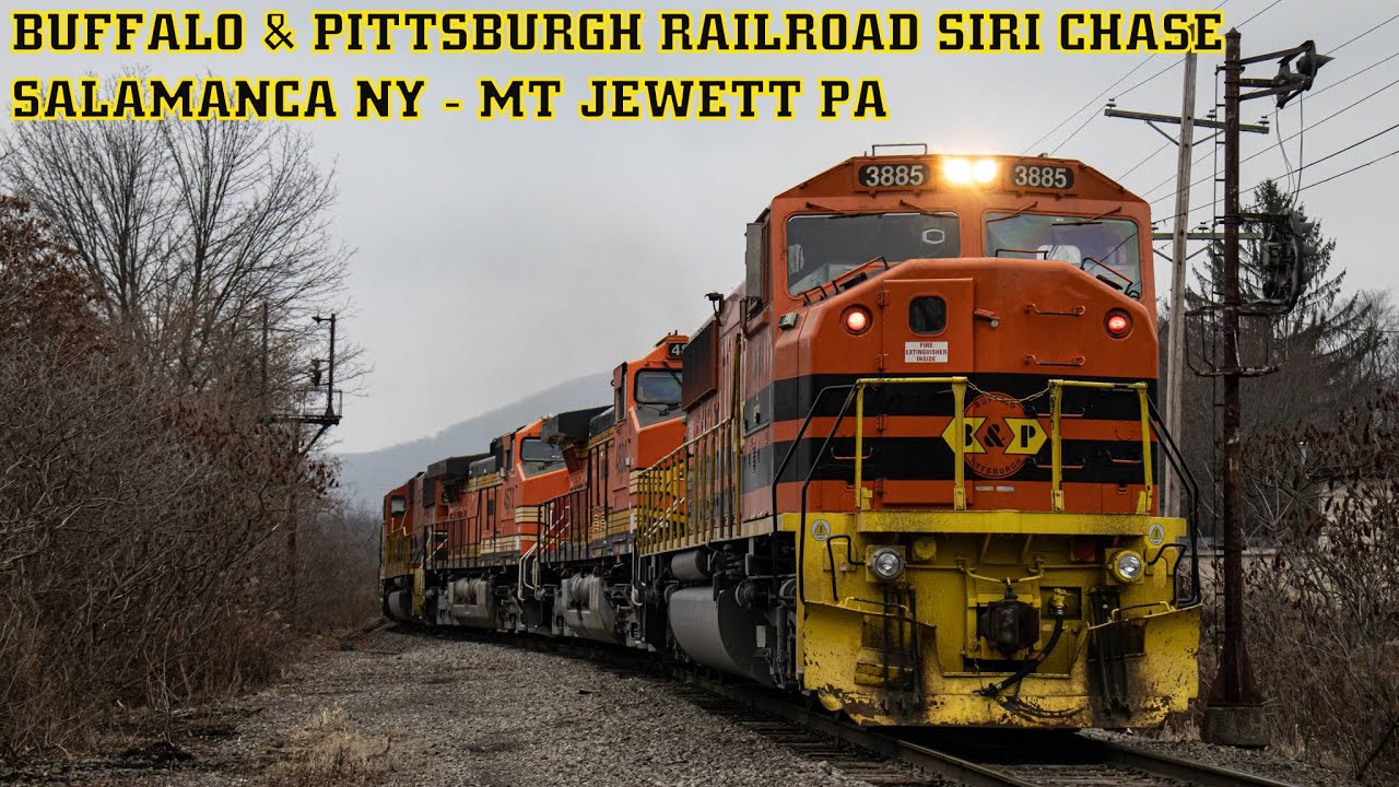 Buffalo & Pittsburgh Railroad Chase SIRI - B&P SD60I's Last Runs - Salamanca NY to Mt. Jewett PA