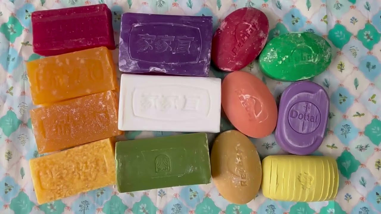 ASMR Soap Cutting Dry Soap Cutting ASMR Satisfying Sound ASMR No Talking Crispy Lovely Vintage Soap