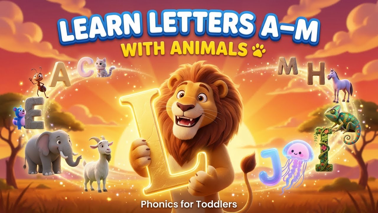 Learn Letters A–M with Animals 🐾 | Phonics for Toddlers