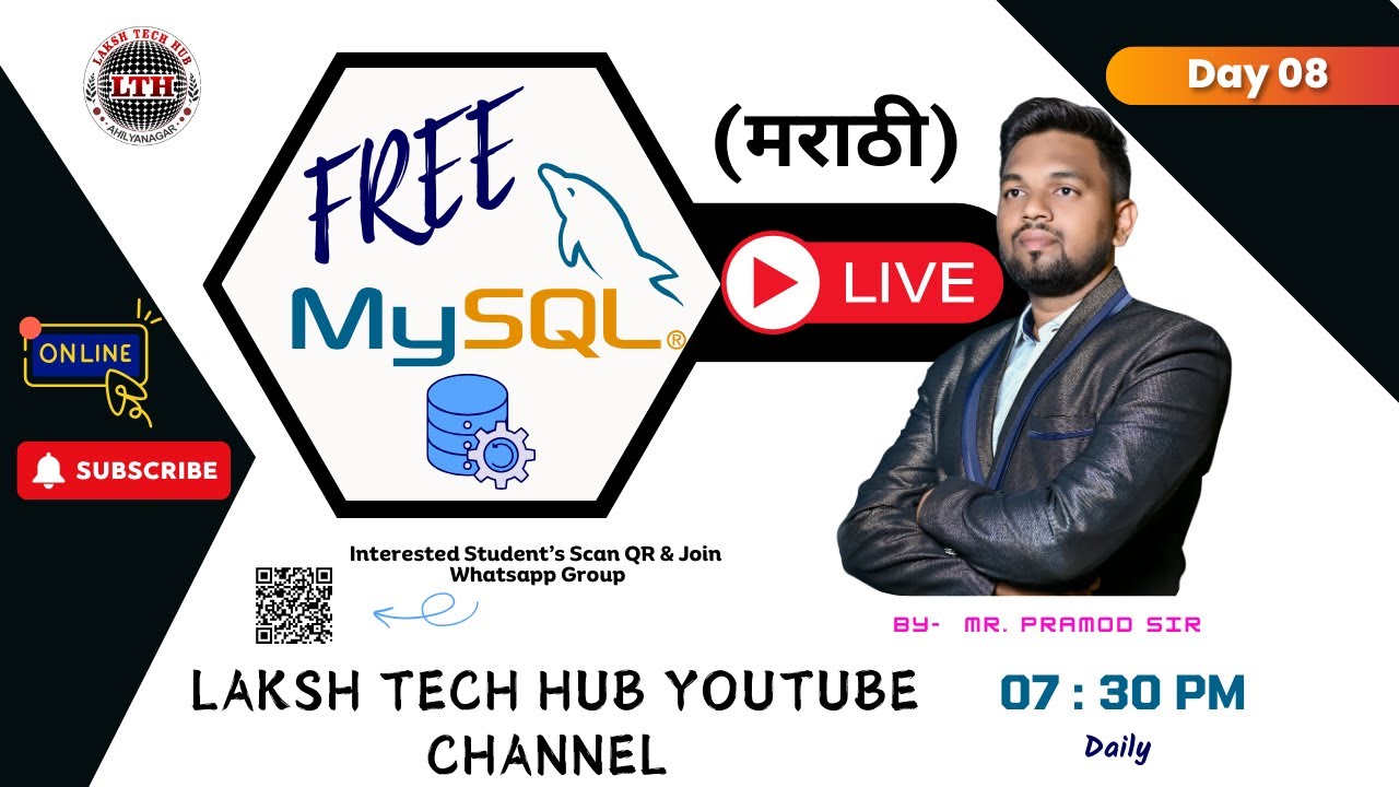 MySQL Live Class in Marathi | Complete Database Tutorial for Beginners
