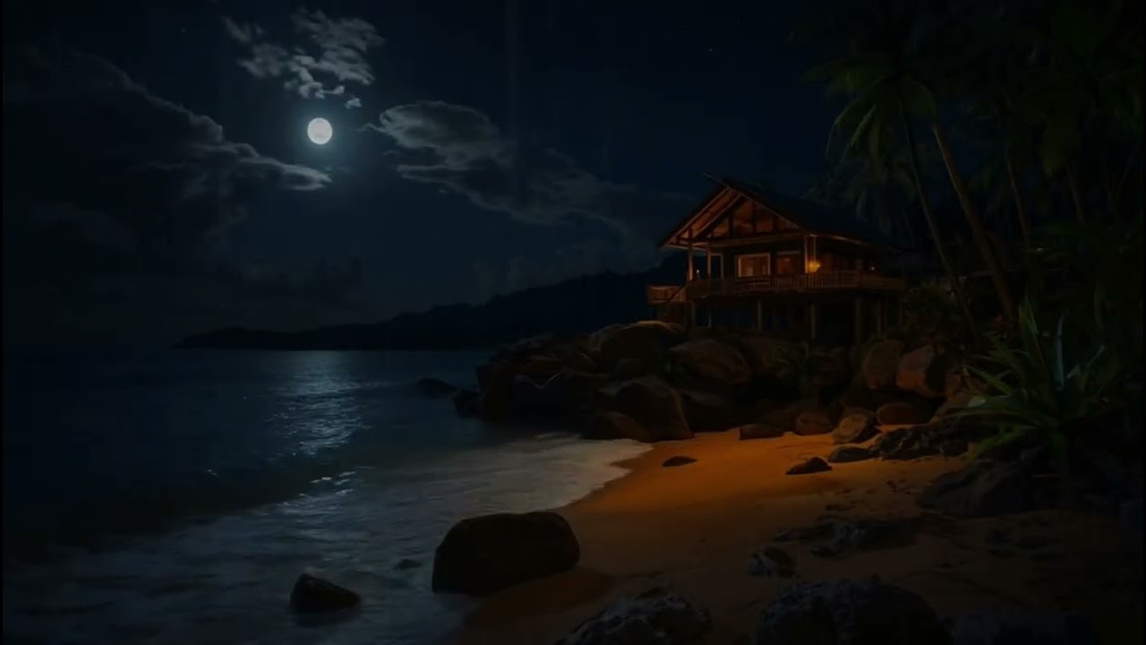 Peaceful Night Ocean Sounds — Deep Focus, Work & Relaxation Ambience