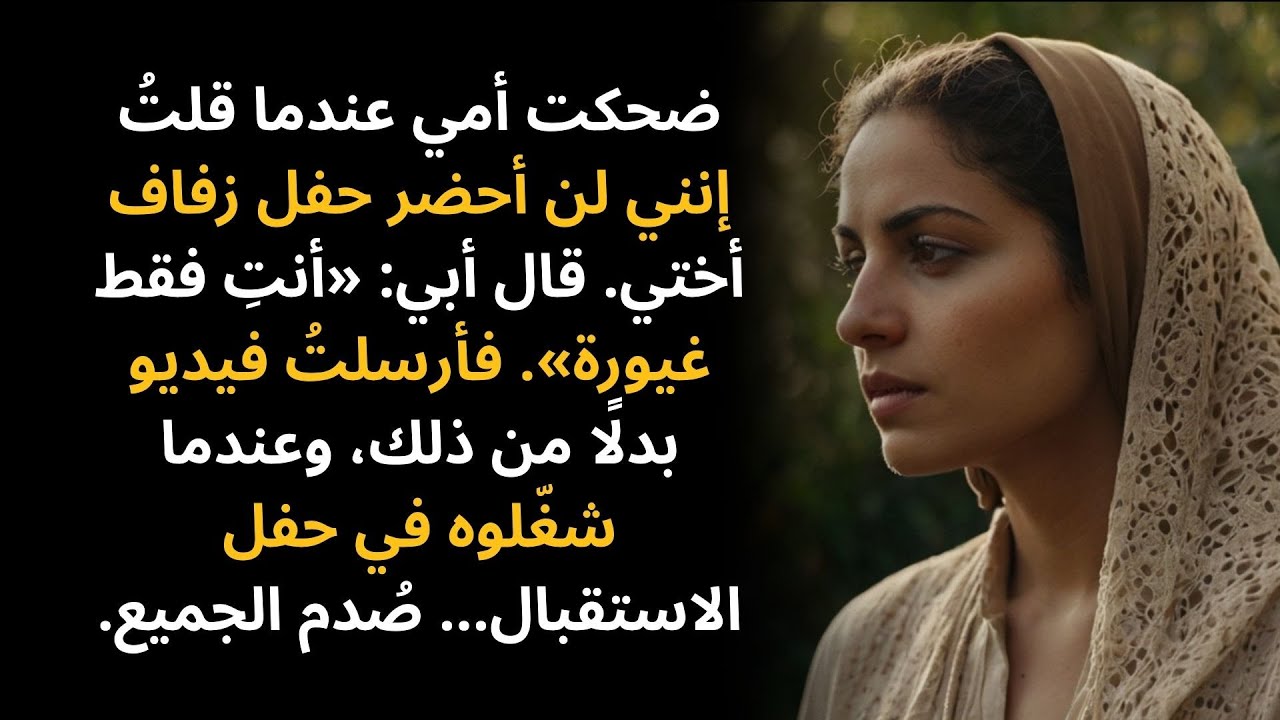 اتهمتني عائلتي بالغيرة لعدم حضوري حفل زفاف أختي — فأرسلتُ فيديو صدم الجميع…