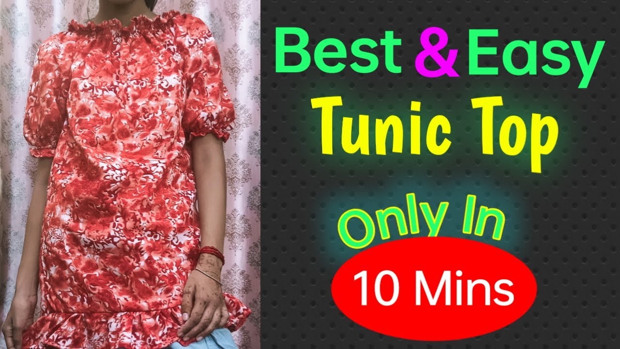 How to stitch a easy Tunic Top || 10 minutes sewing projects #sewing #latest