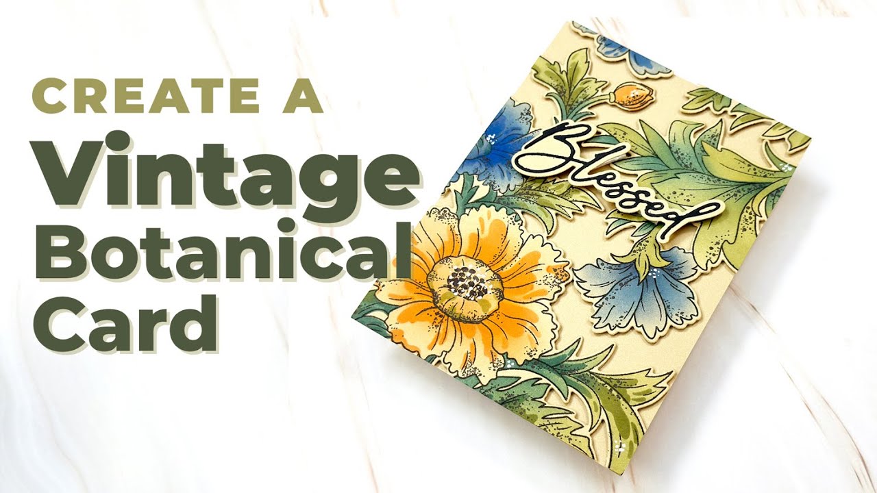 Want to Create a Vintage Botanical Look with Ink Blending? Try This!