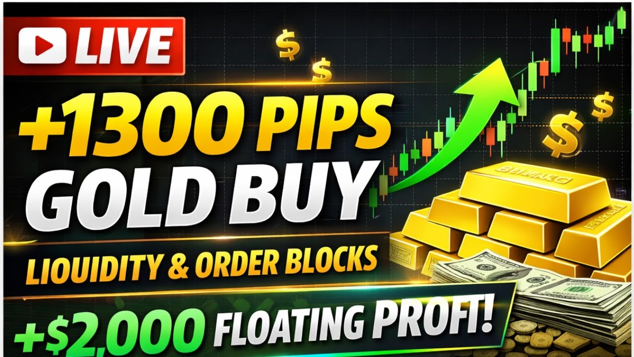 🔴 XAUUSD LIVE | Gold Buy Trade +2,000 Pips Running | Live Day Trading Gold Strategy