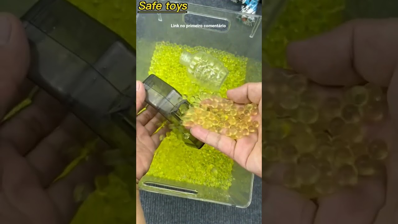 Brinquedos Incr&iacute;veis arminha de bolinha de gel link nocoment&aacute;rio #brinquedo #fyp #fy #fyptiktok #gun