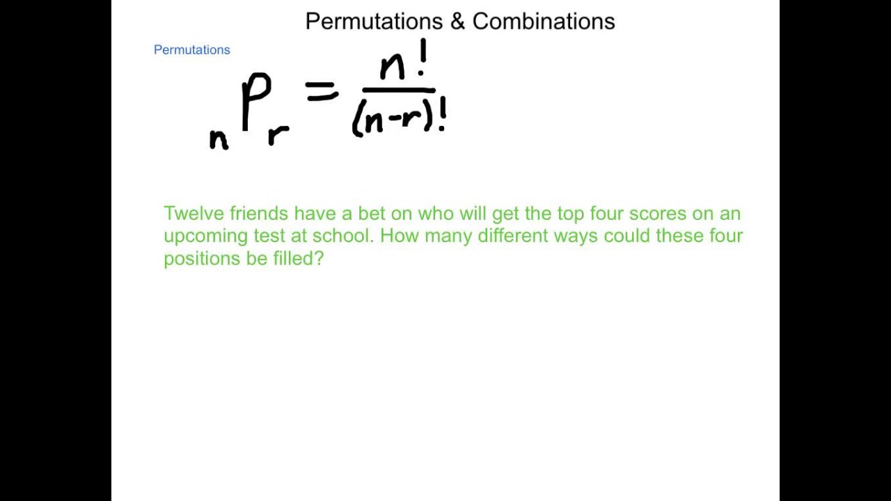 Algebra2 11.1 Permutations & Combinations