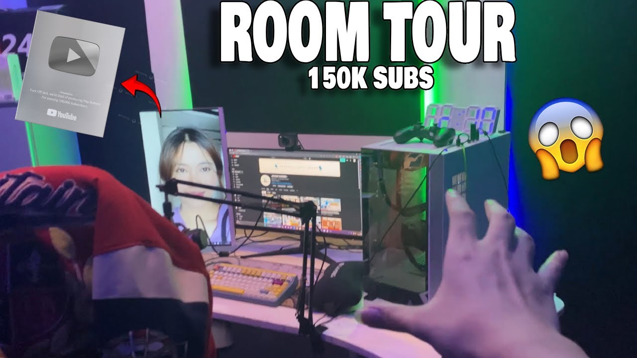 ROOM TOUR KAMAR GAMING DAN PLAY BUTTON *spesial 150k subcriber