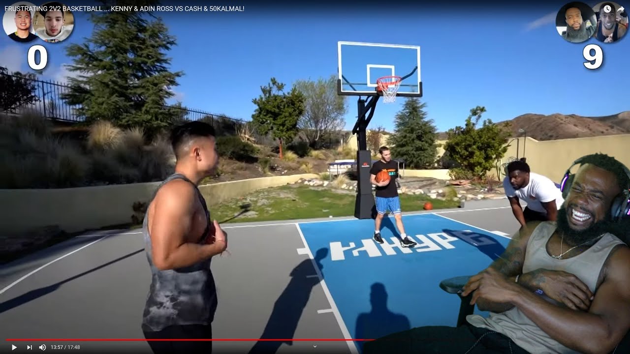 CRY BABY KENNY Mad Because He Scored 0 POINTS LOL! 2v2 Basketball! Adin Malcom Kenny