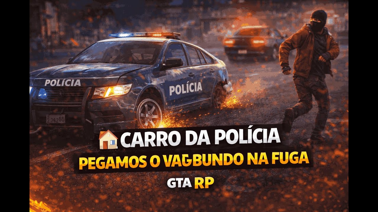 A POLÍCIA SEM PNEU NÃO PAROU! FUGA INSANA NO GTA RP