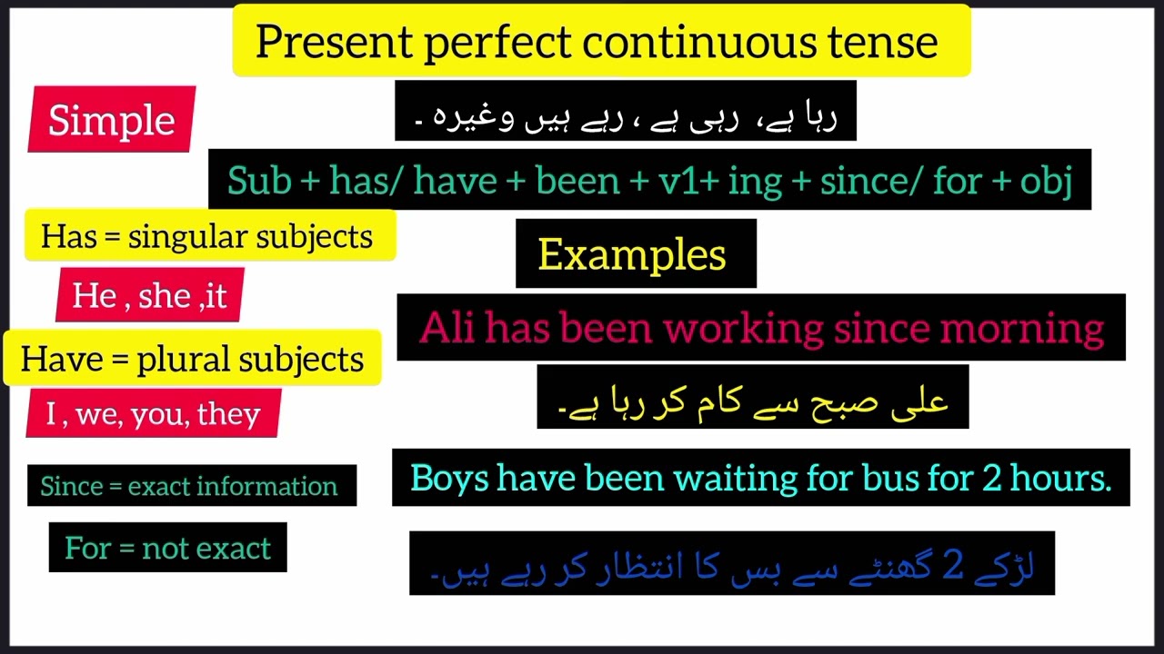 Present Perfect continuous Tense ||English Grammar For Beginners || English Conversation practice 