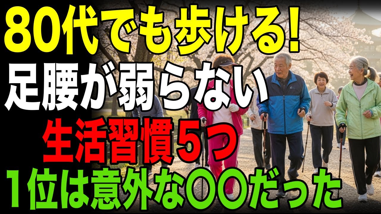 80代でも歩ける！足腰が弱らない生活習慣５つ／1位は意外な〇〇だった