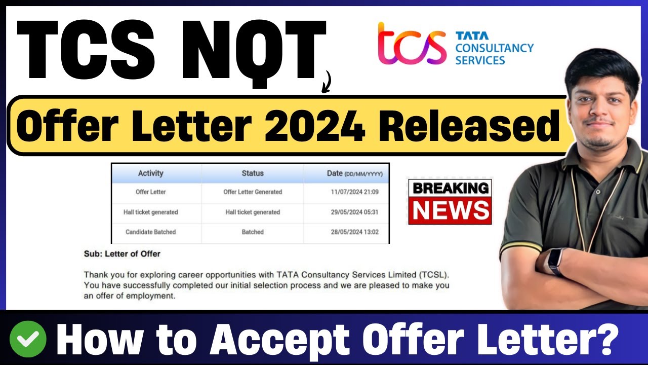 🔥Опубликовано письмо с предложением TCS | Срочные новости | Как принять письмо с предложением TCS...