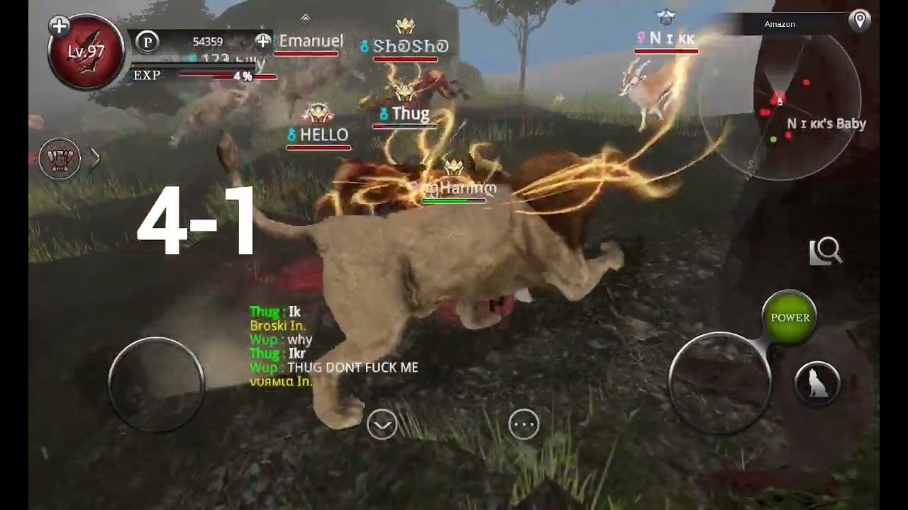 Wild animals online JSN destroying enemies.