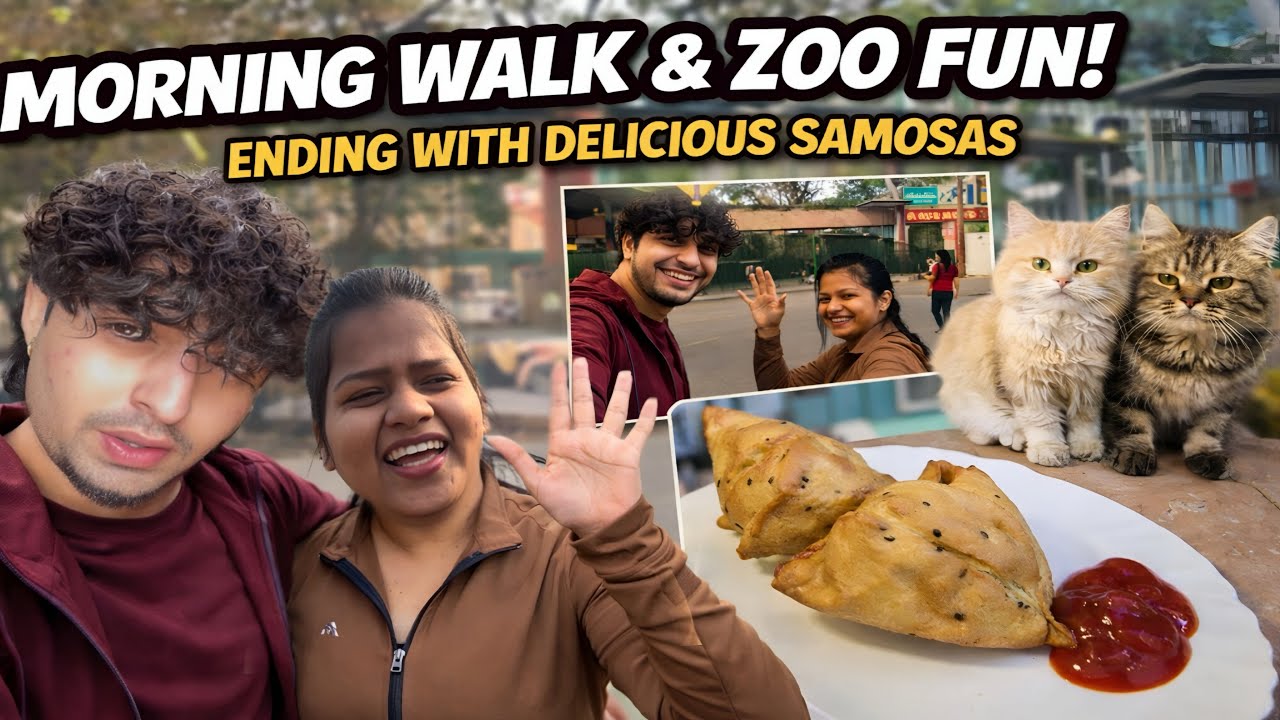 Zoo ke bahar ye kya mil gya 😳|| Morning walk vlog || Samosa ka taste wow 🤩🥹