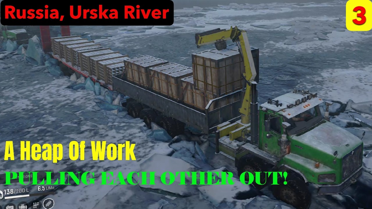 Russian Federation, Urska River - A heap Of Work - SnowRunner Play Through Part 562