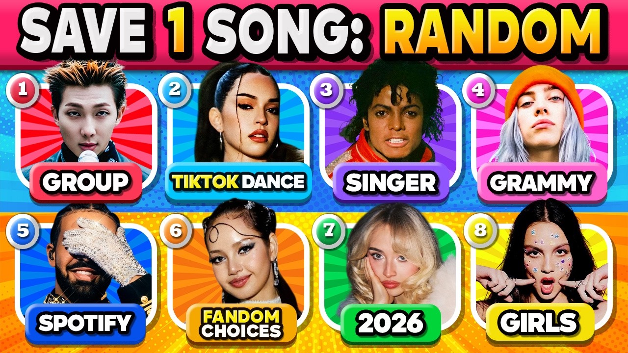 Save One Song: RANDOM Rules 🎵 Save your Favorite Tracks! | Music Quiz 2026